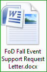 FoD Fall Event Support Request Letter