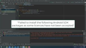 failed to install the following android sdk packages as some licences have not been accepted solved