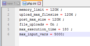 PHP.ini File for WordPress